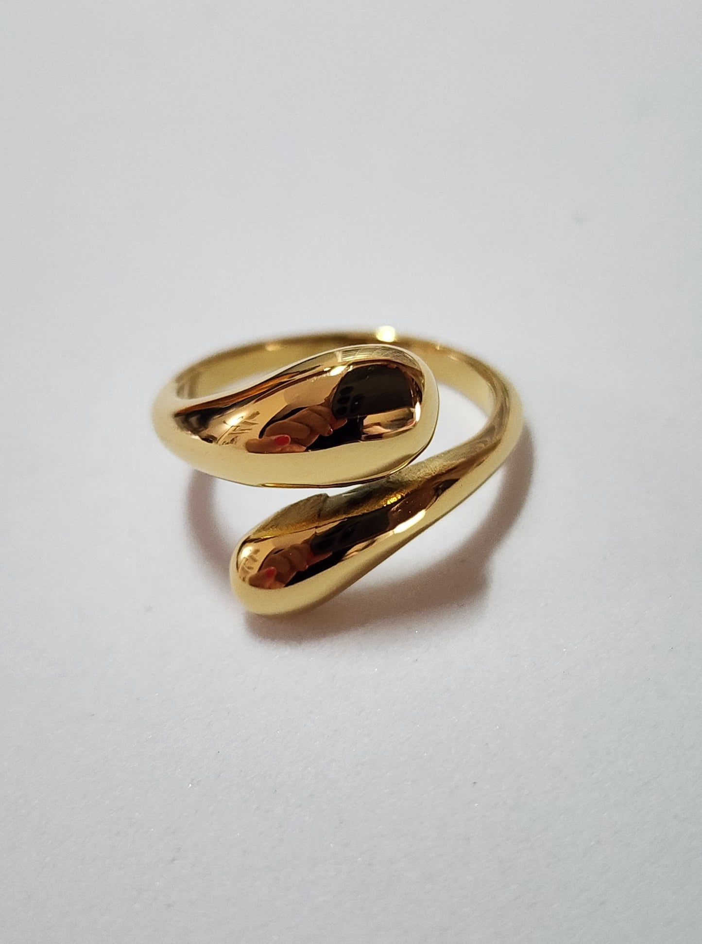 Anillo Romina Dorado Acero Inox.