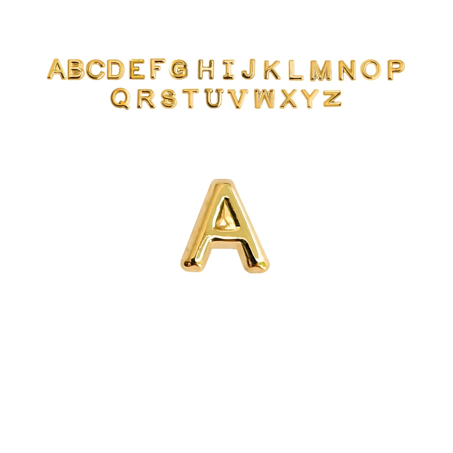 Arete Inicial Letra Lisa Pieza, Oro 10K