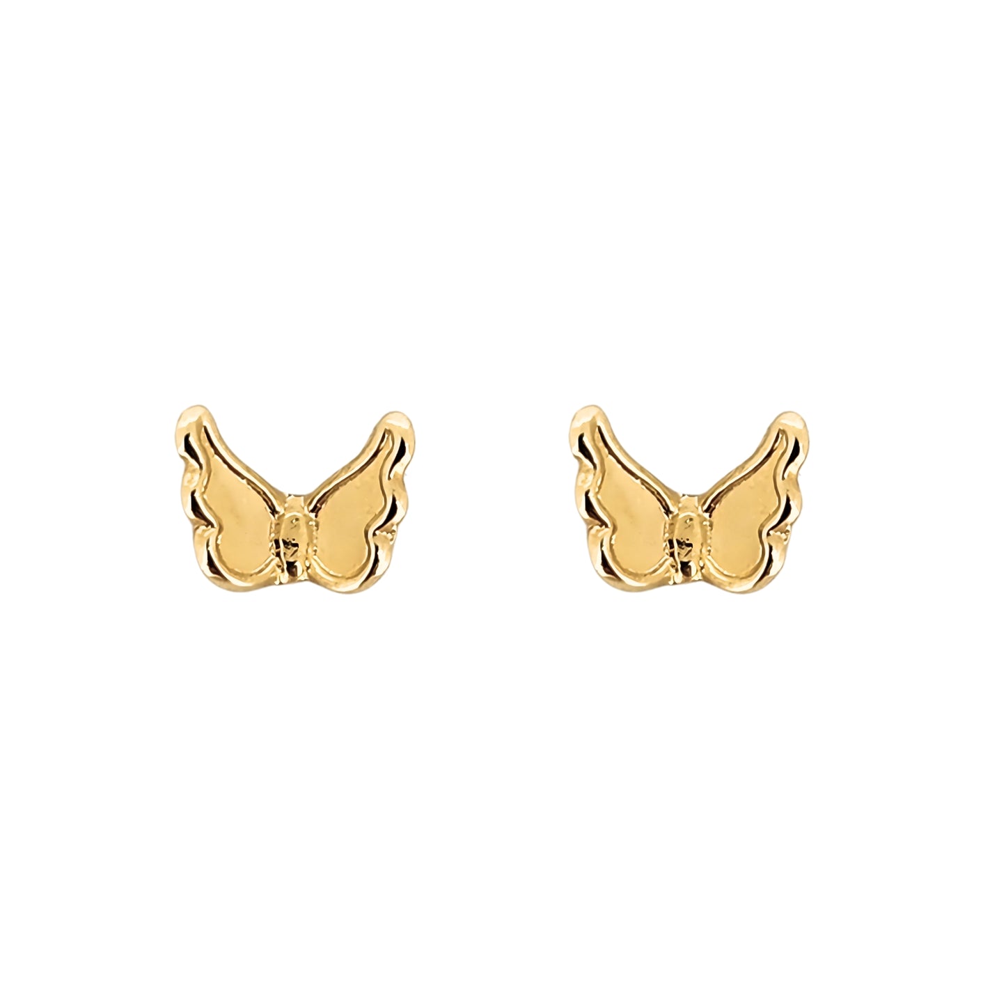 Aretes Mariposa Alas 3D Oro 10k, Tipo Broquel