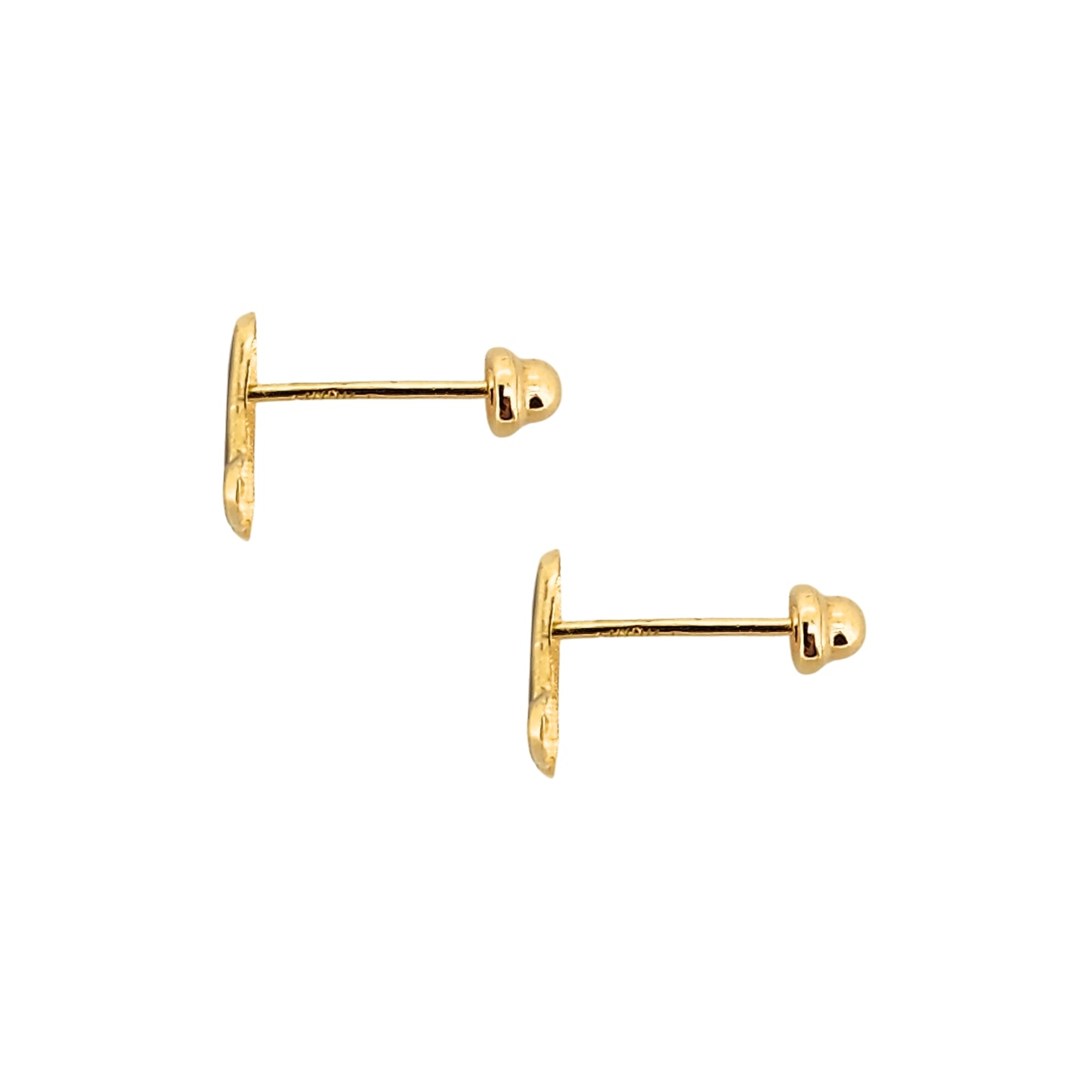 Aretes Oro 10K Broquel Bota Vaquera Esmaltada Color a Elegir Negro o Rosa