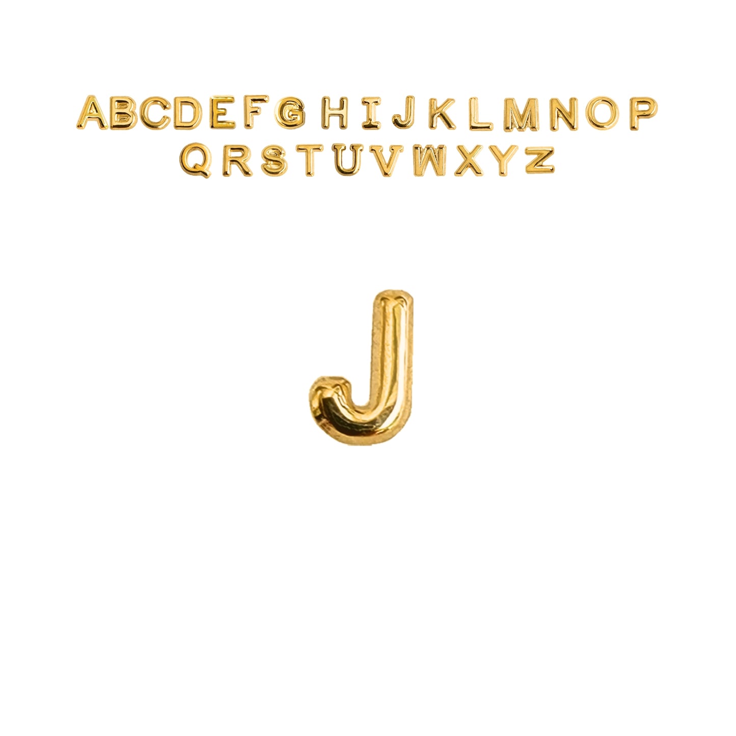 Arete Inicial Letra Lisa Pieza, Oro 10K