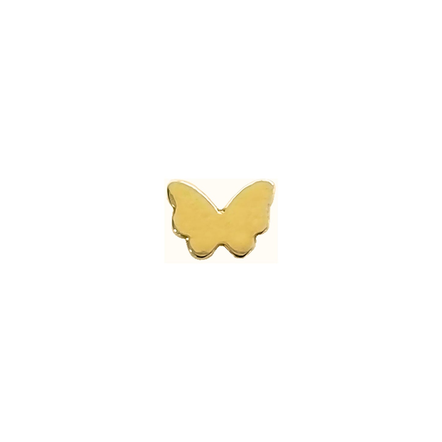 Aretes Mariposa Mini, Oro 10k Tipo Broquel