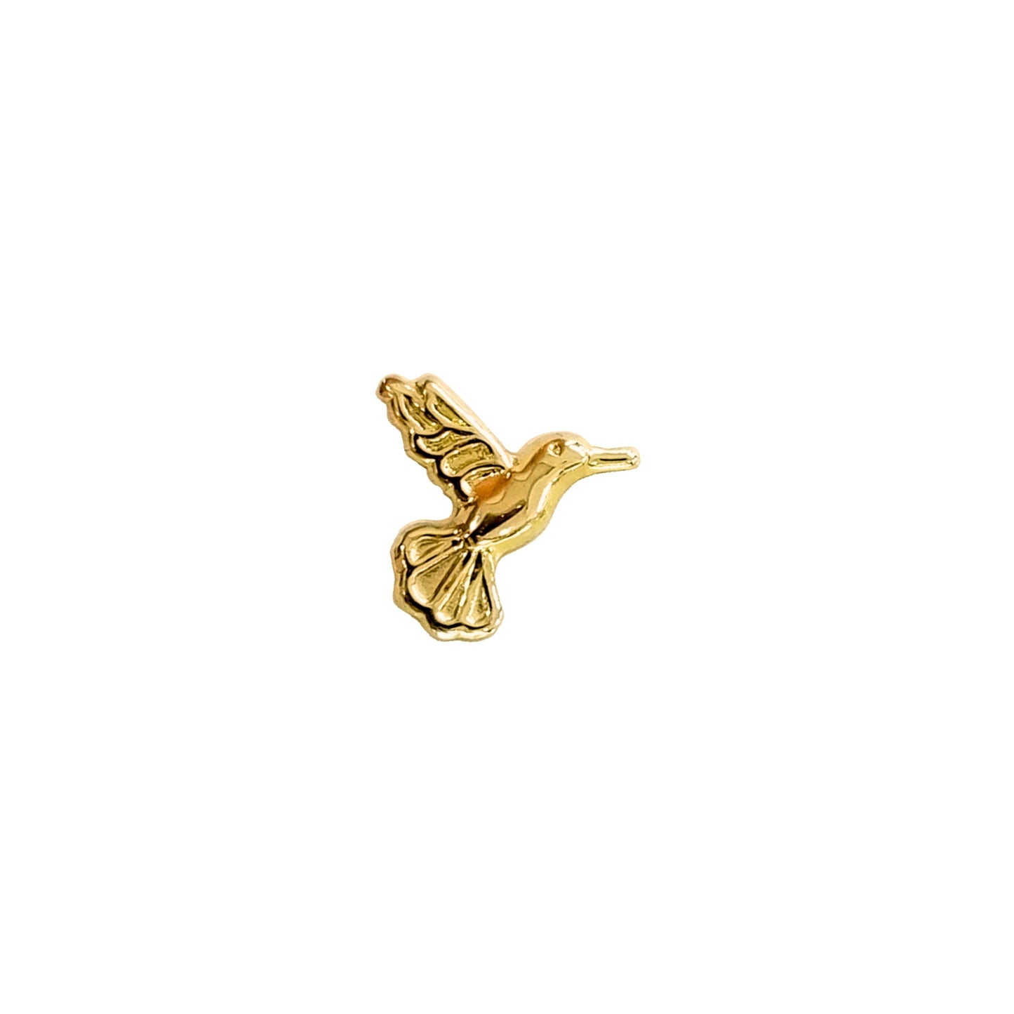 Aretes Colibrí, Oro 10k Tipo Broquel