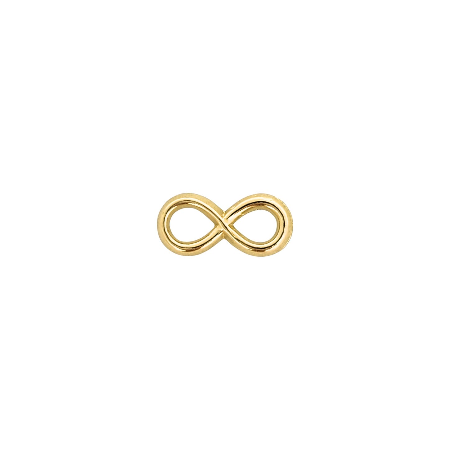 Aretes Oro 10K Broquel Infinito Mini Liso