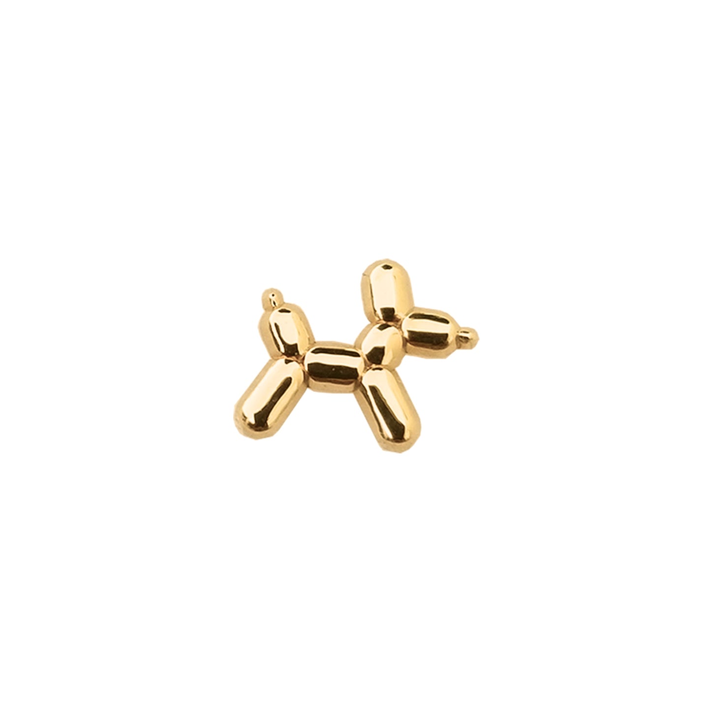 Aretes Perro Globo Oro 10k, Tipo Broquel