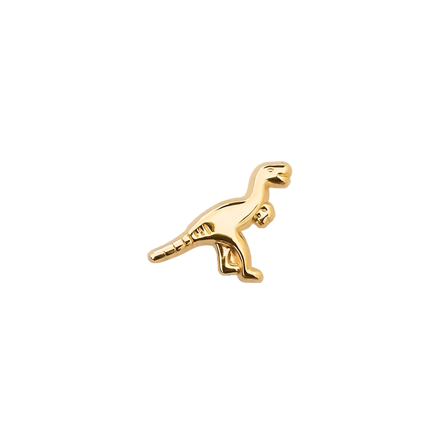 Aretes Oro 10K Broquel Dinosaurio