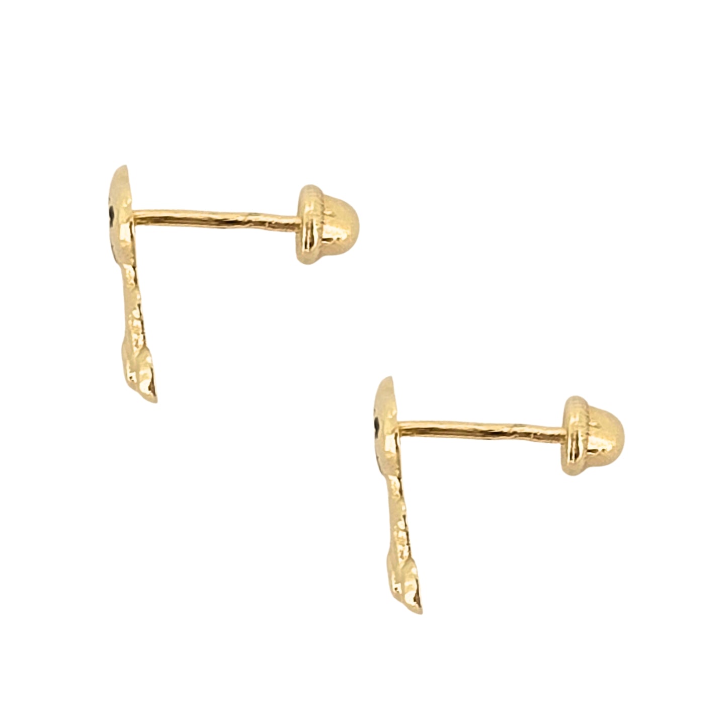 Aretes Oro 10K Broquel Perrito Beagle