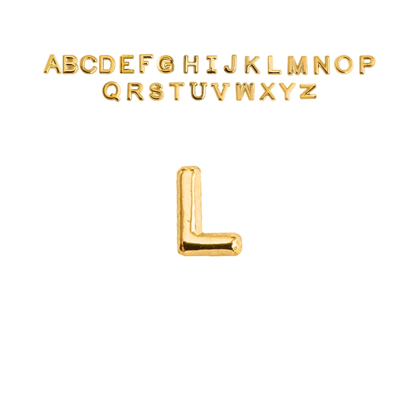 Arete Inicial Letra Lisa Pieza, Oro 10K