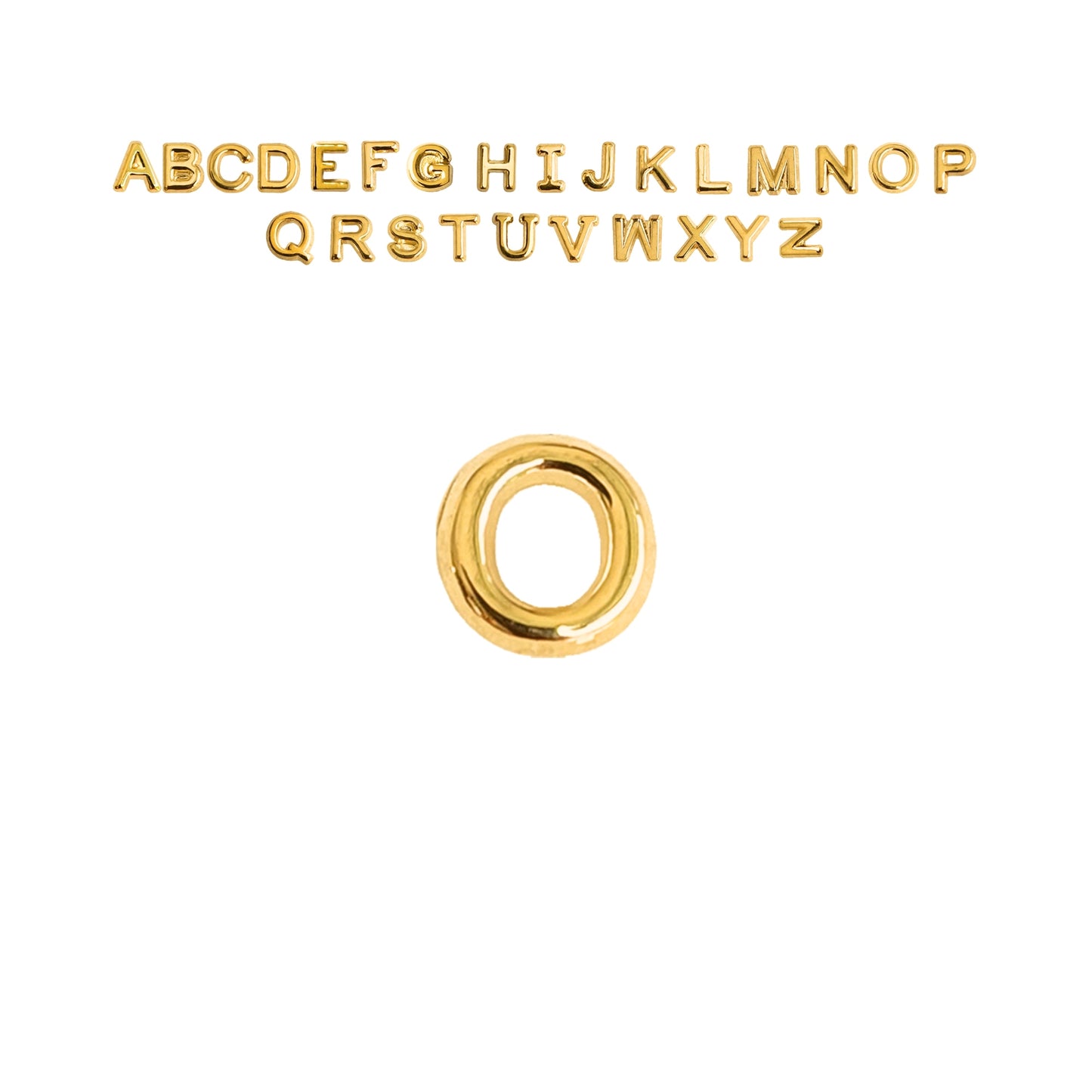 Arete Inicial Letra Lisa Pieza, Oro 10K