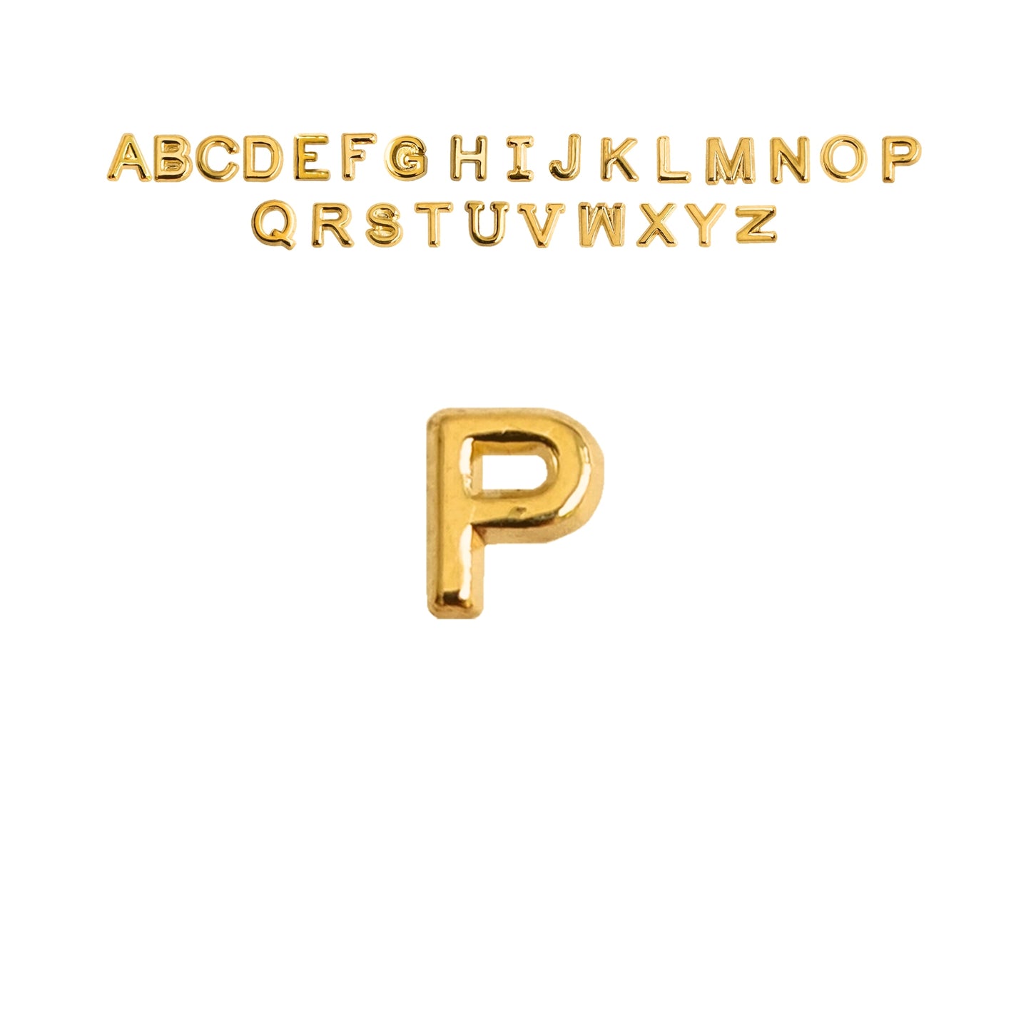 Arete Inicial Letra Lisa Pieza, Oro 10K