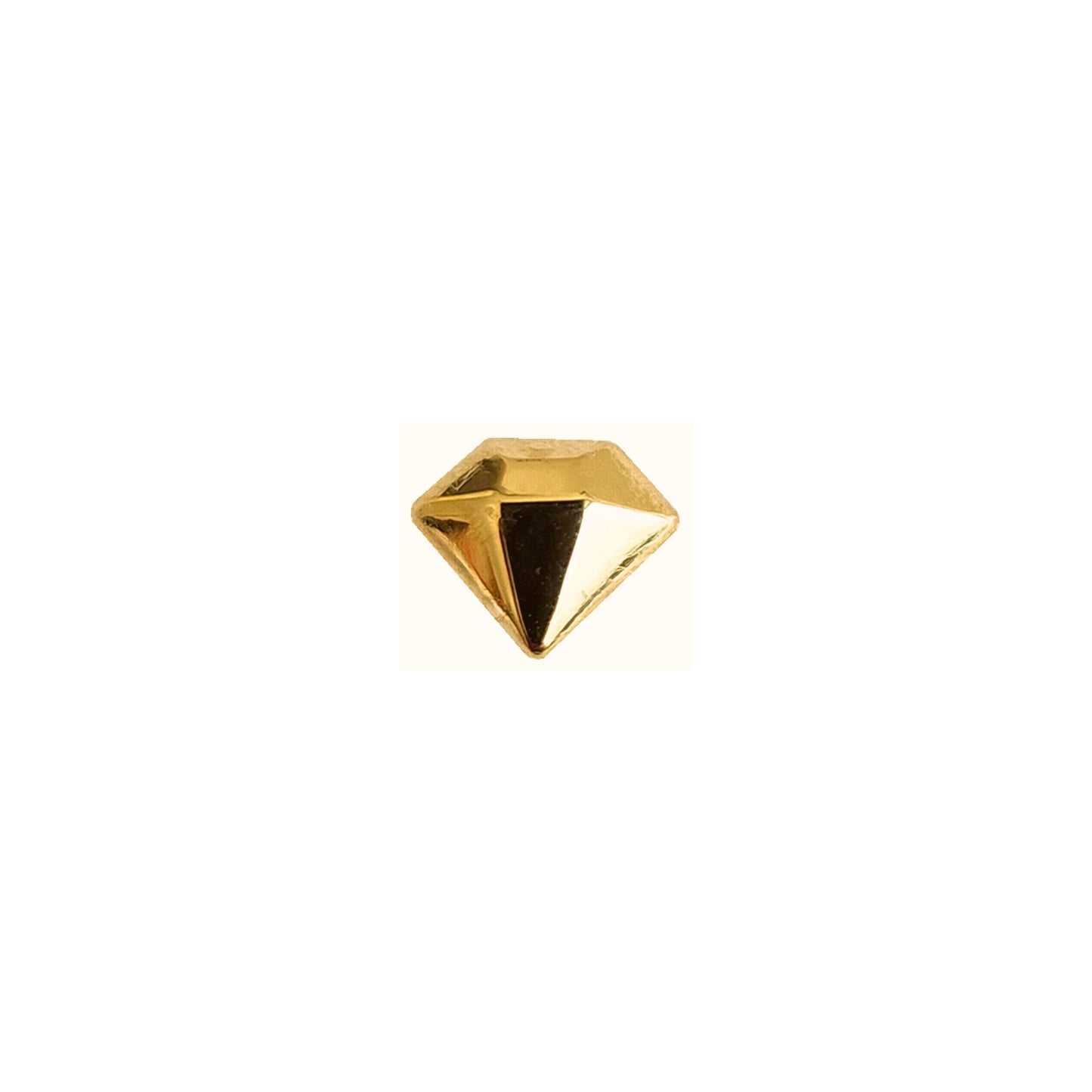 Aretes Forma Diamante, Oro 10k Tipo Broquel