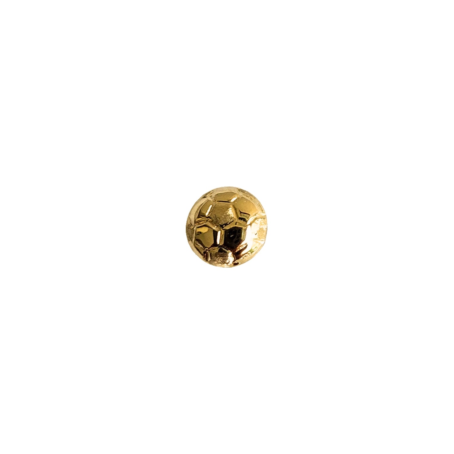 Aretes Balón de Fútbol, Oro 10k Tipo Broquel