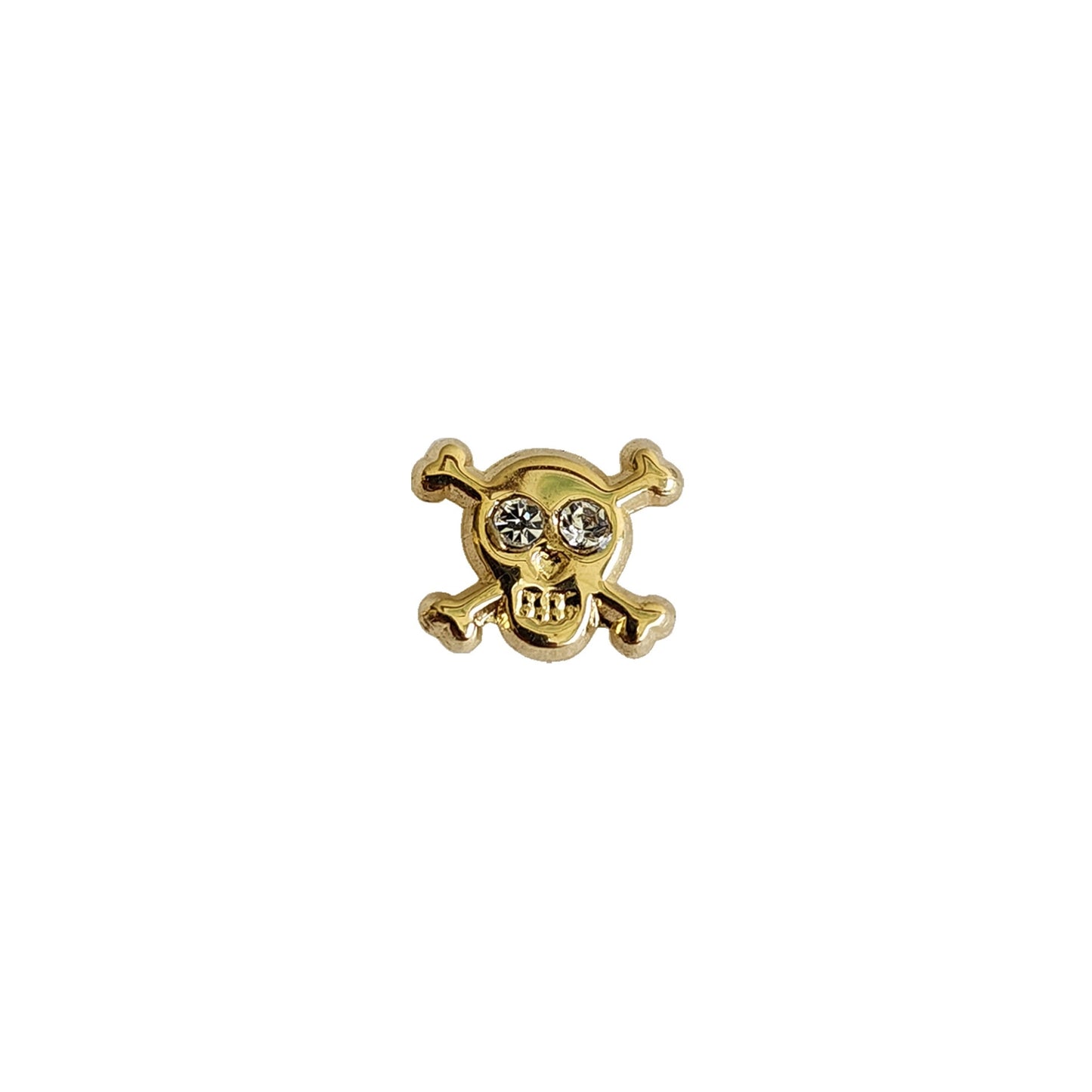 Aretes Calavera, Oro 10k Tipo Broquel