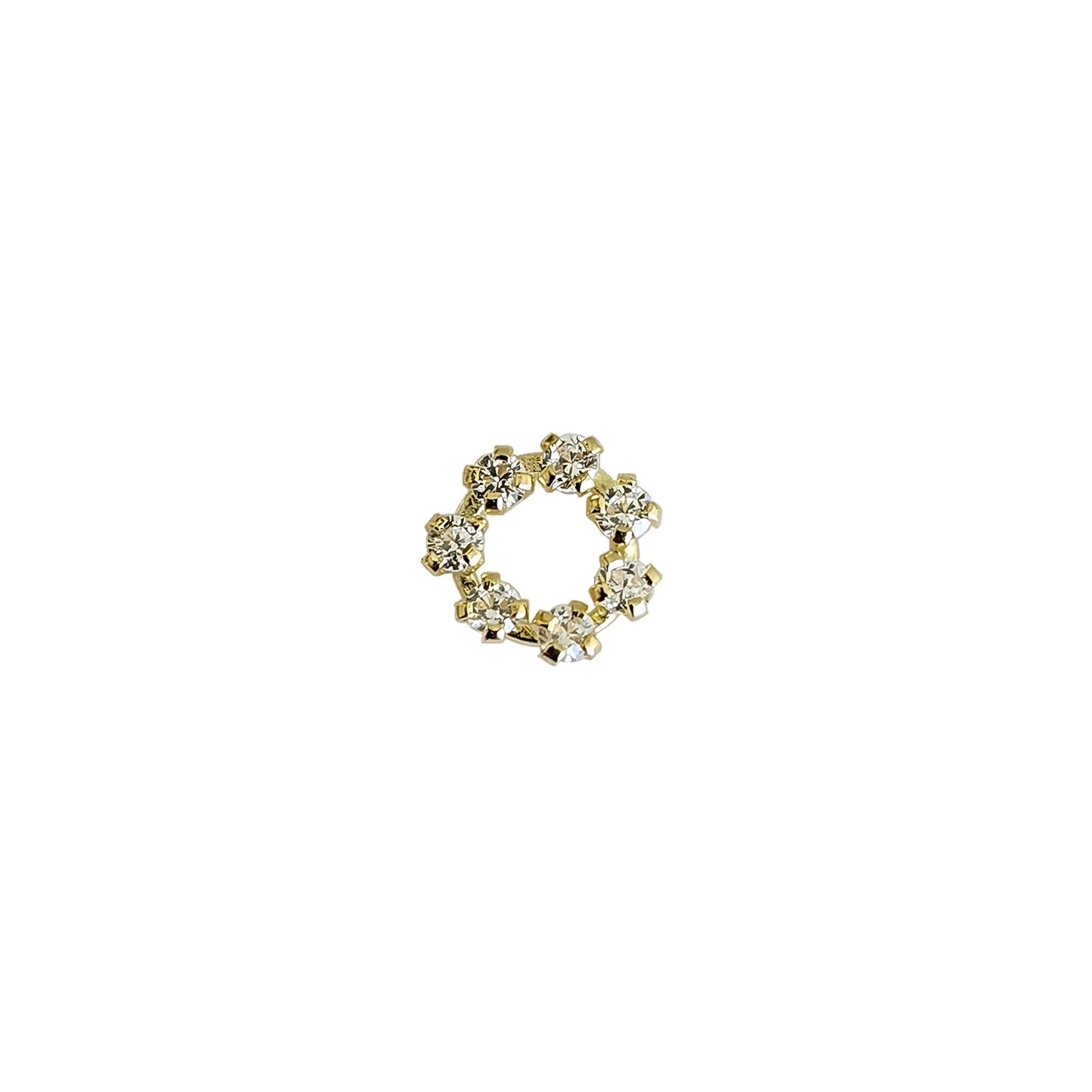 Aretes Aros Piedra Mini Oro 10k, Tipo Broquel