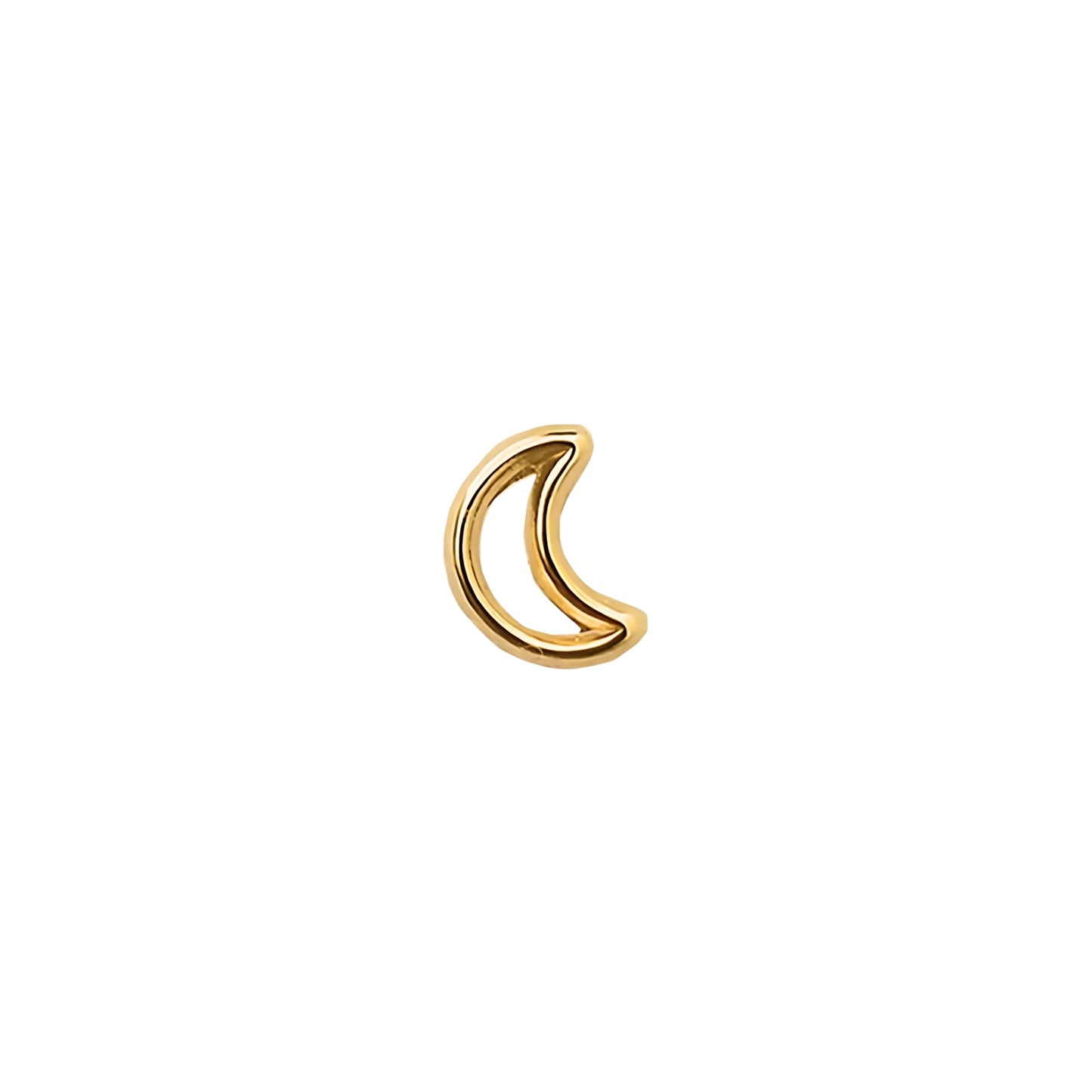 Aretes Luna y Estrella Silueta, Oro 10k