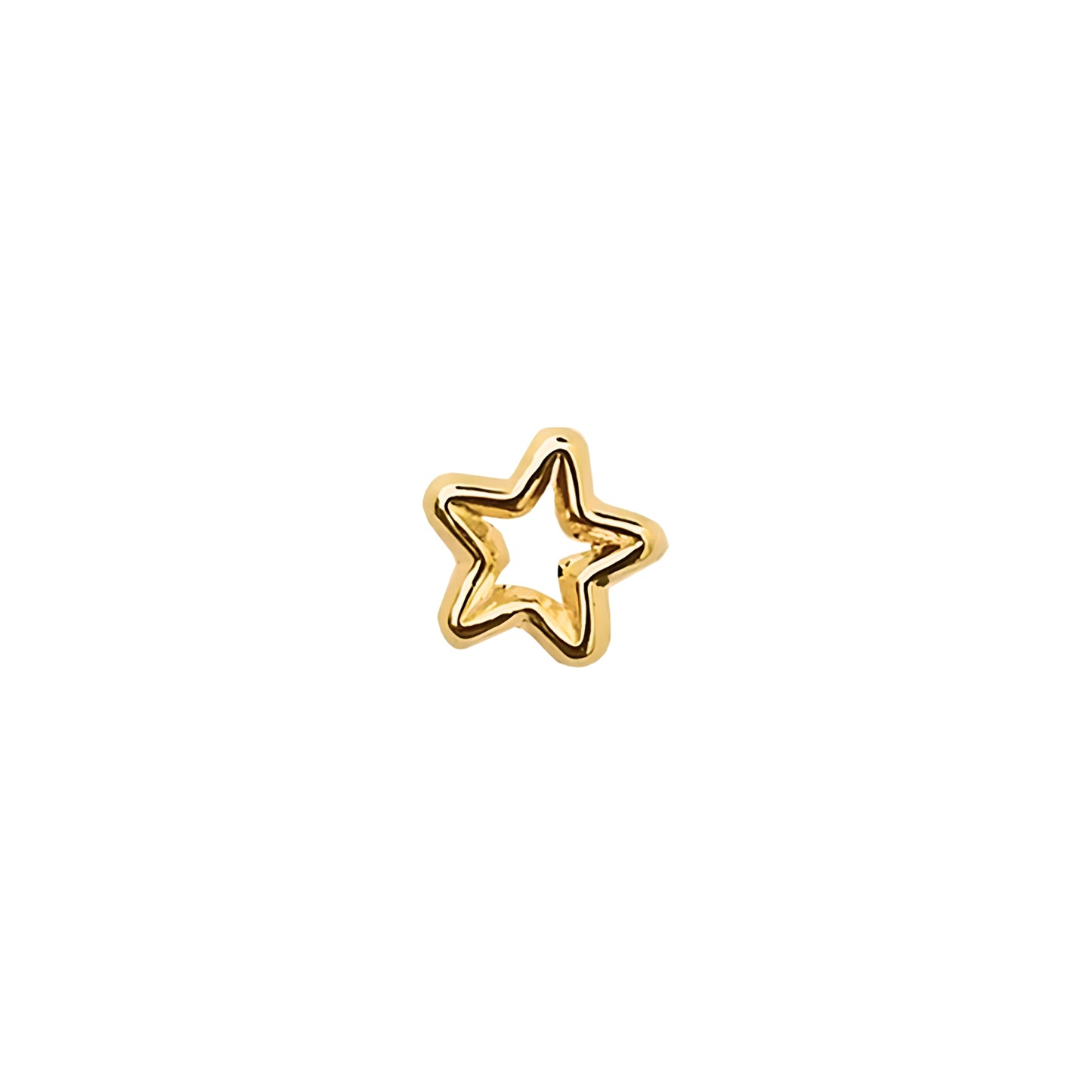 Aretes Luna y Estrella Silueta, Oro 10k