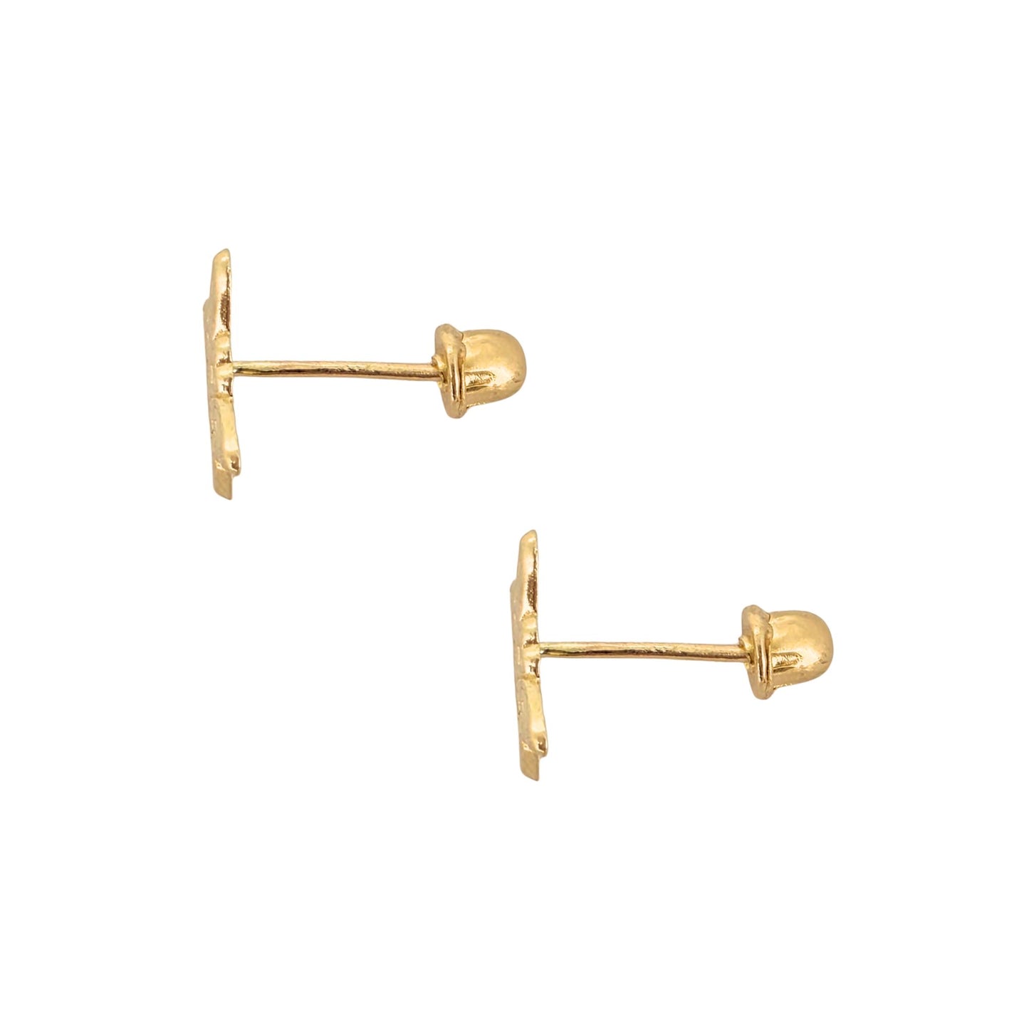 Aretes Oro 10K Broquel Nudo de Bruja