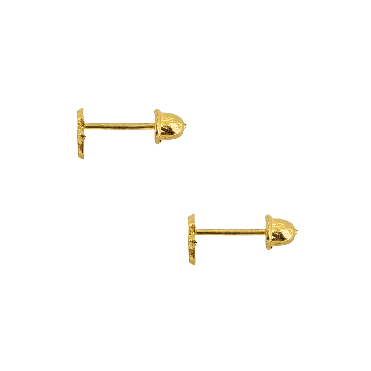 Aretes Oro 10K Broquel Mini Mano de Fátima