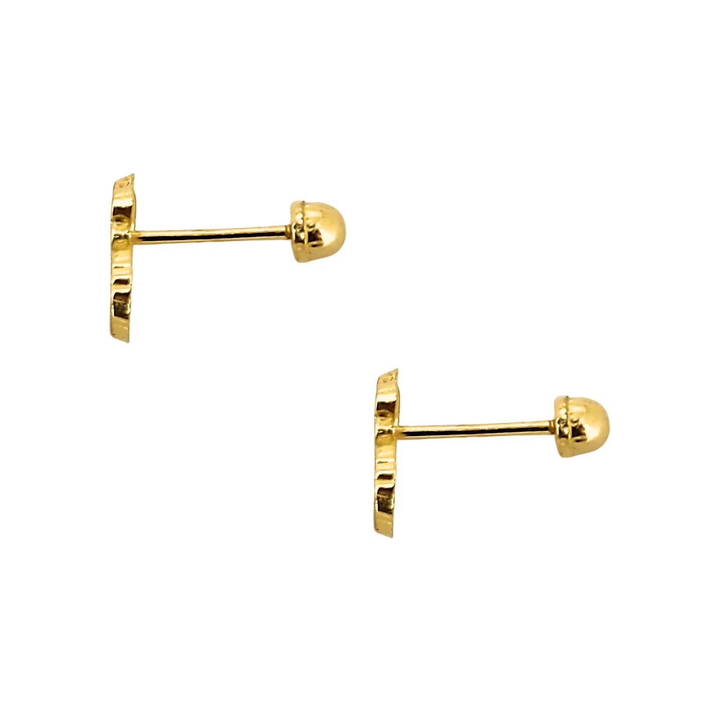 Aretes Capibara Esmaltado, Oro 10K Tipo Broquel
