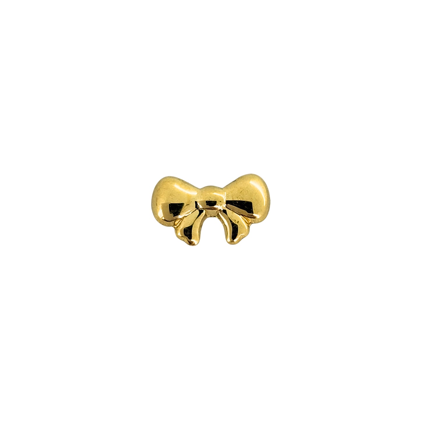 Aretes Oro 10K Broquel Moñito Liso