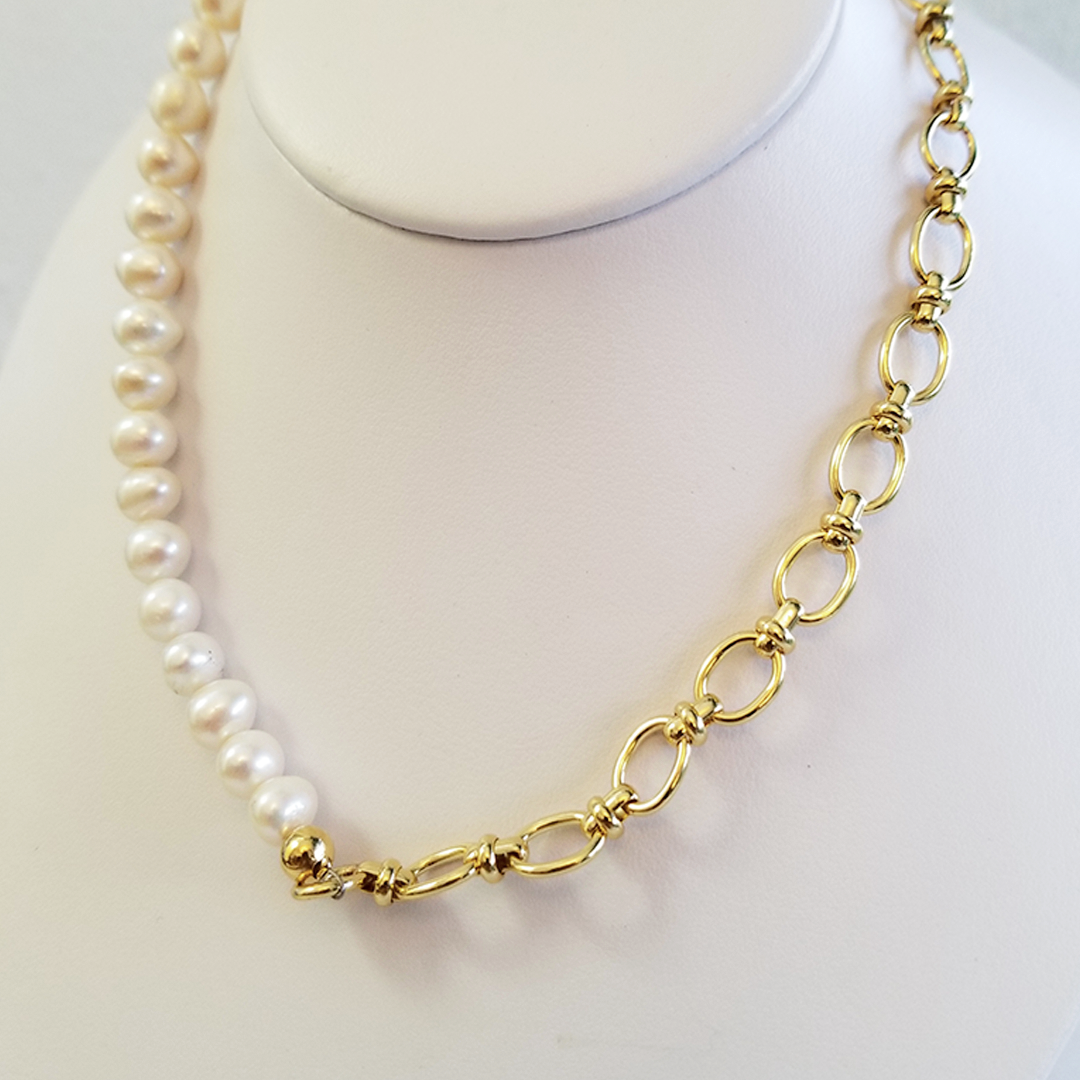 Collar Cadena - Perla Bola