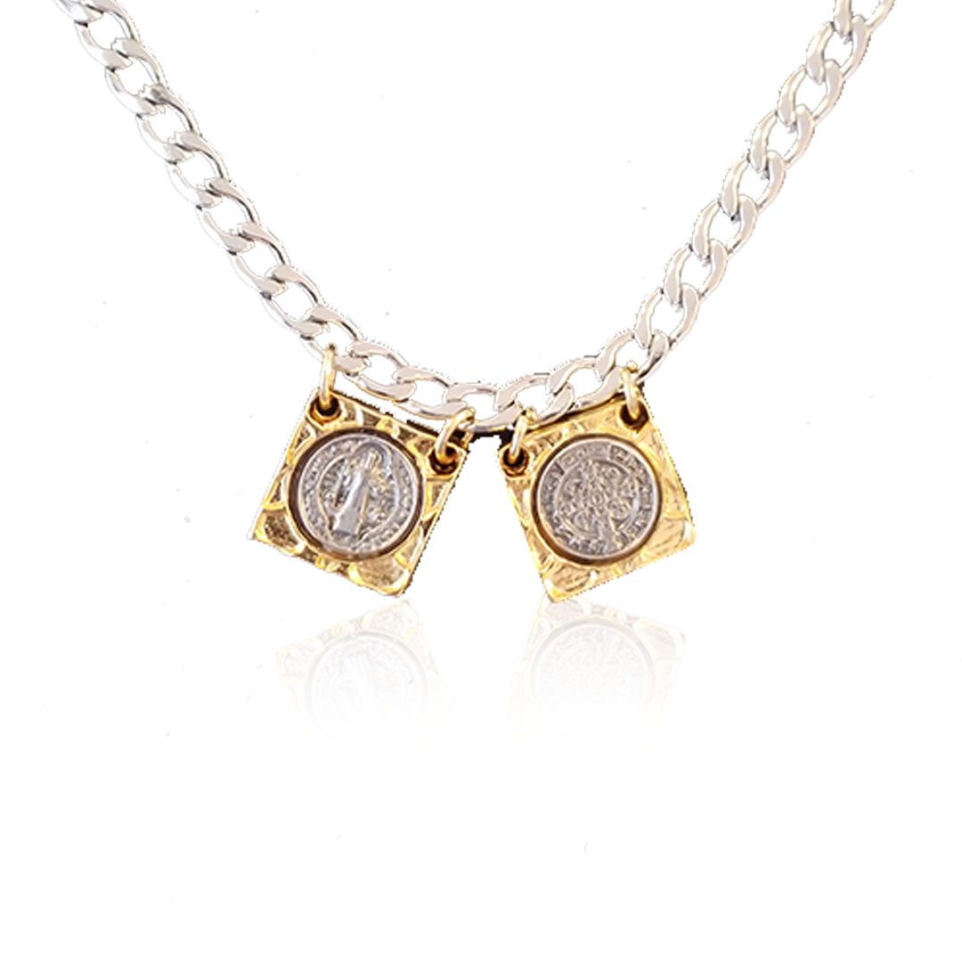 Collar Escapularios Plateado