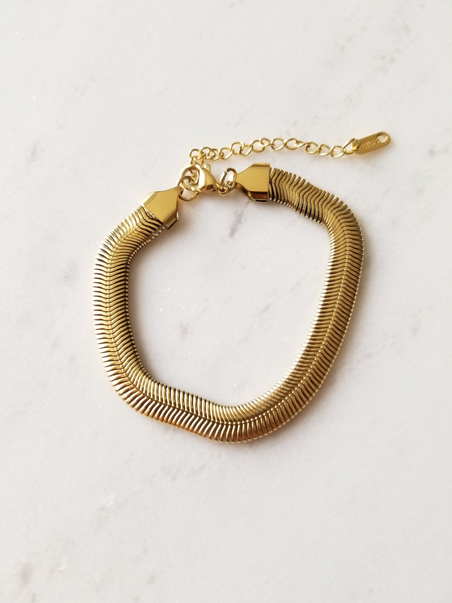 Pulsera Cadena Víbora Dorada