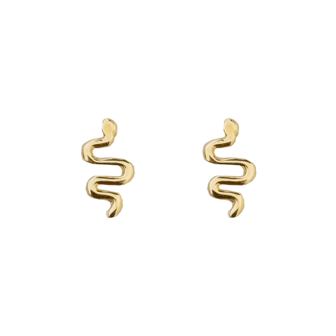 Aretes Serpiente Oro 10k, Tipo Broquel