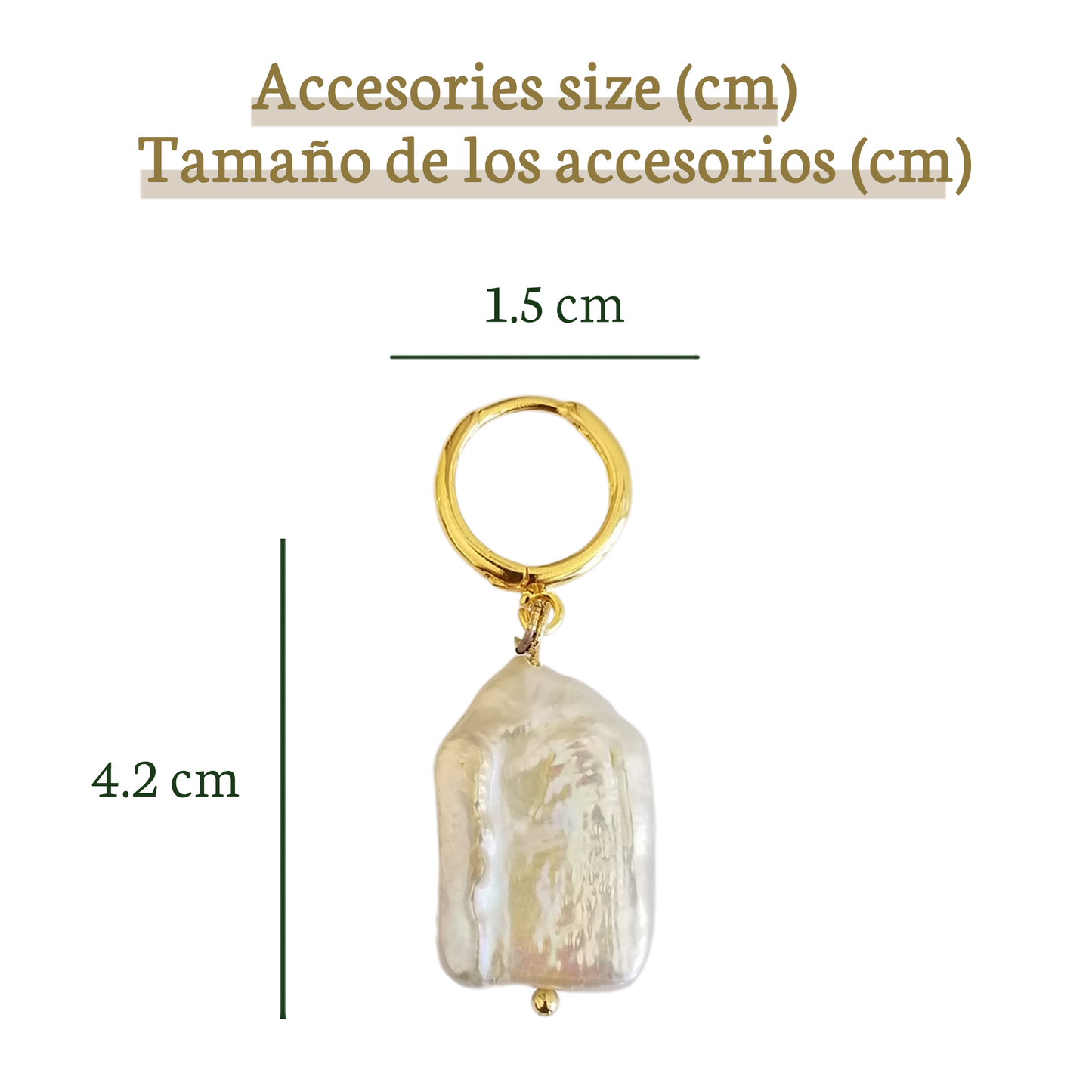 Perla Barroca Huggie Drop