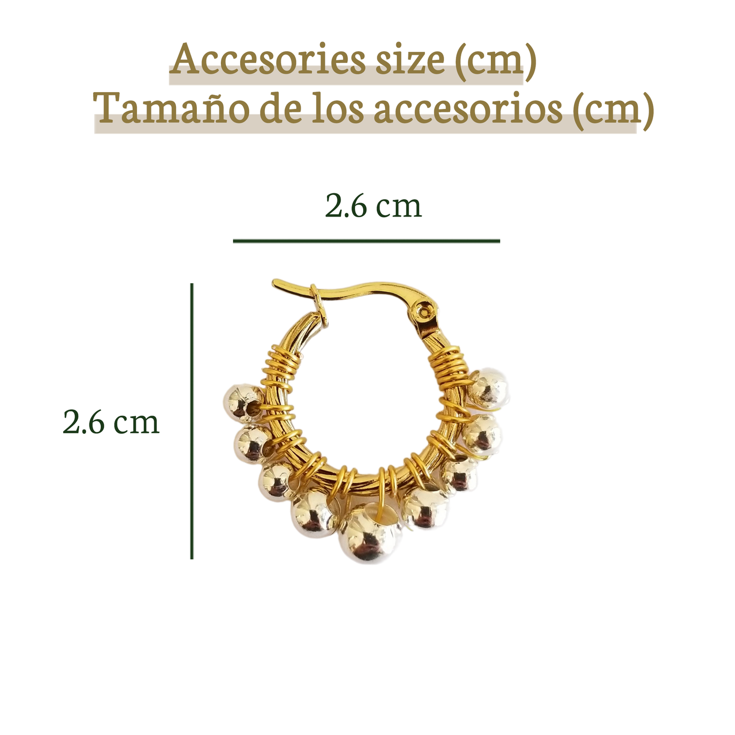 Silver + Gold Hoops S