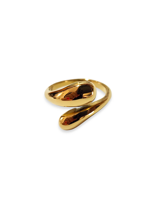 Anillo Romina Dorado Acero Inox.