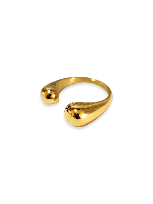 Anillo Renata Dorado Acero Inox.