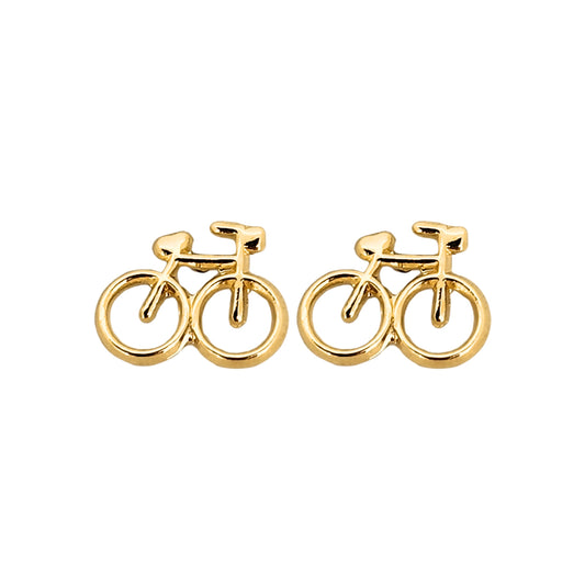 Aretes Bibicleta Oro 10k, Tipo Broquel
