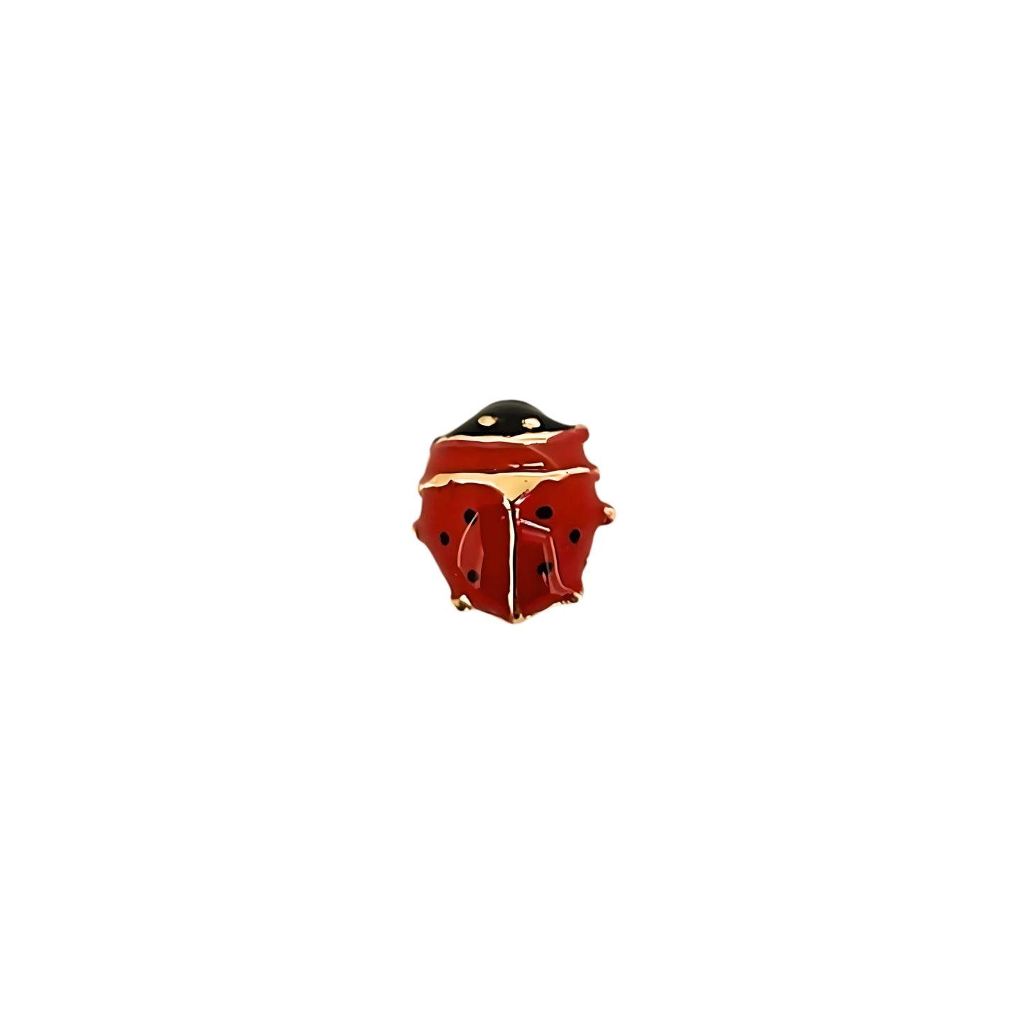 Arete Catarina Esmaltada Inflada, Chico, Mediano o Grande, Oro 10K Tipo Broquel
