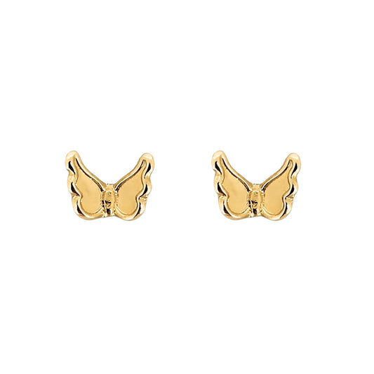Aretes Mariposa Alas 3D Oro 10k, Tipo Broquel