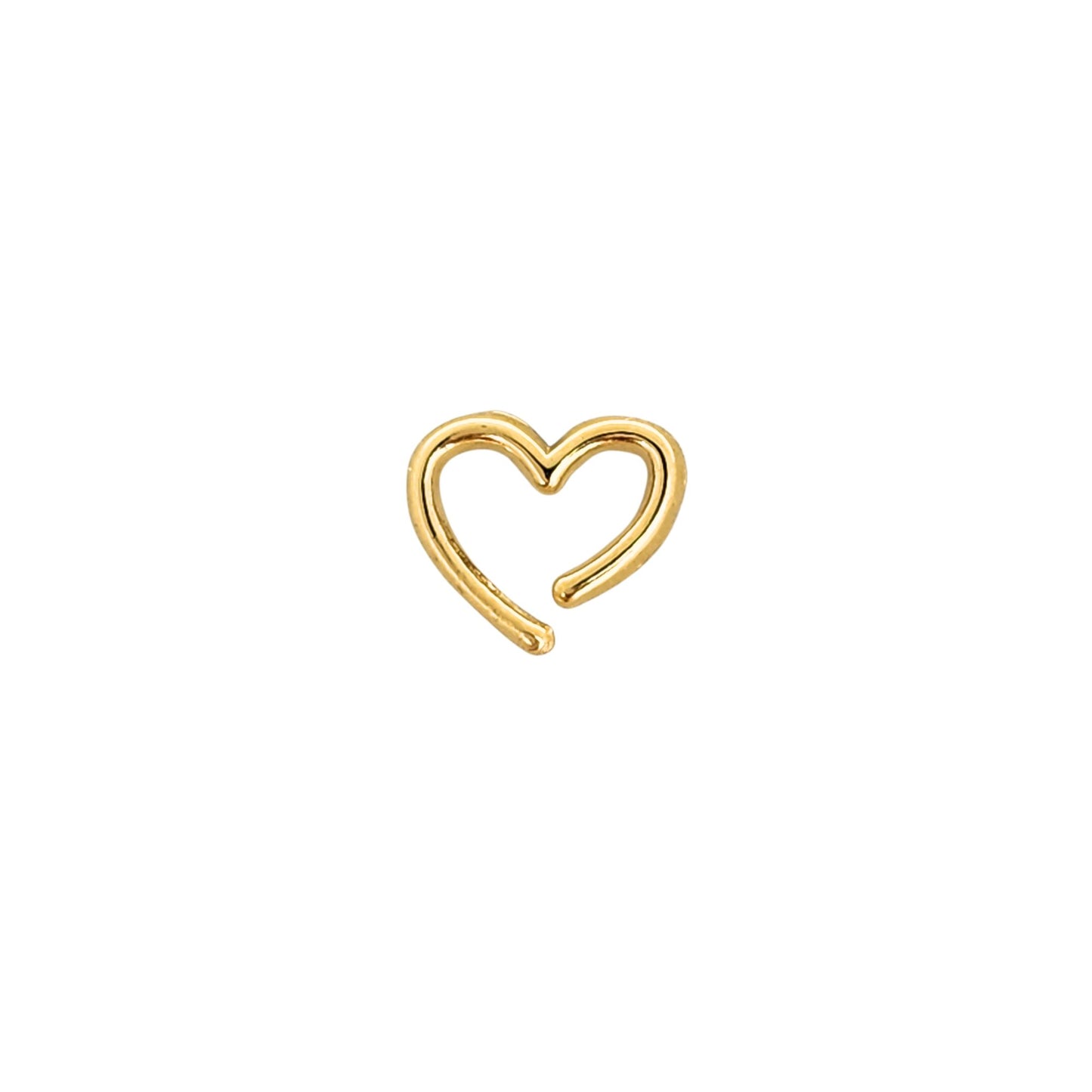 Aretes Oro 10K Broquel Corazón Silueta Abierto