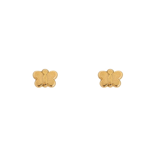 Aretes Mariposita Mini Tipo Broquel Elegantes y Delicados Cierre Rosca Diseño Atemporal y Clásico