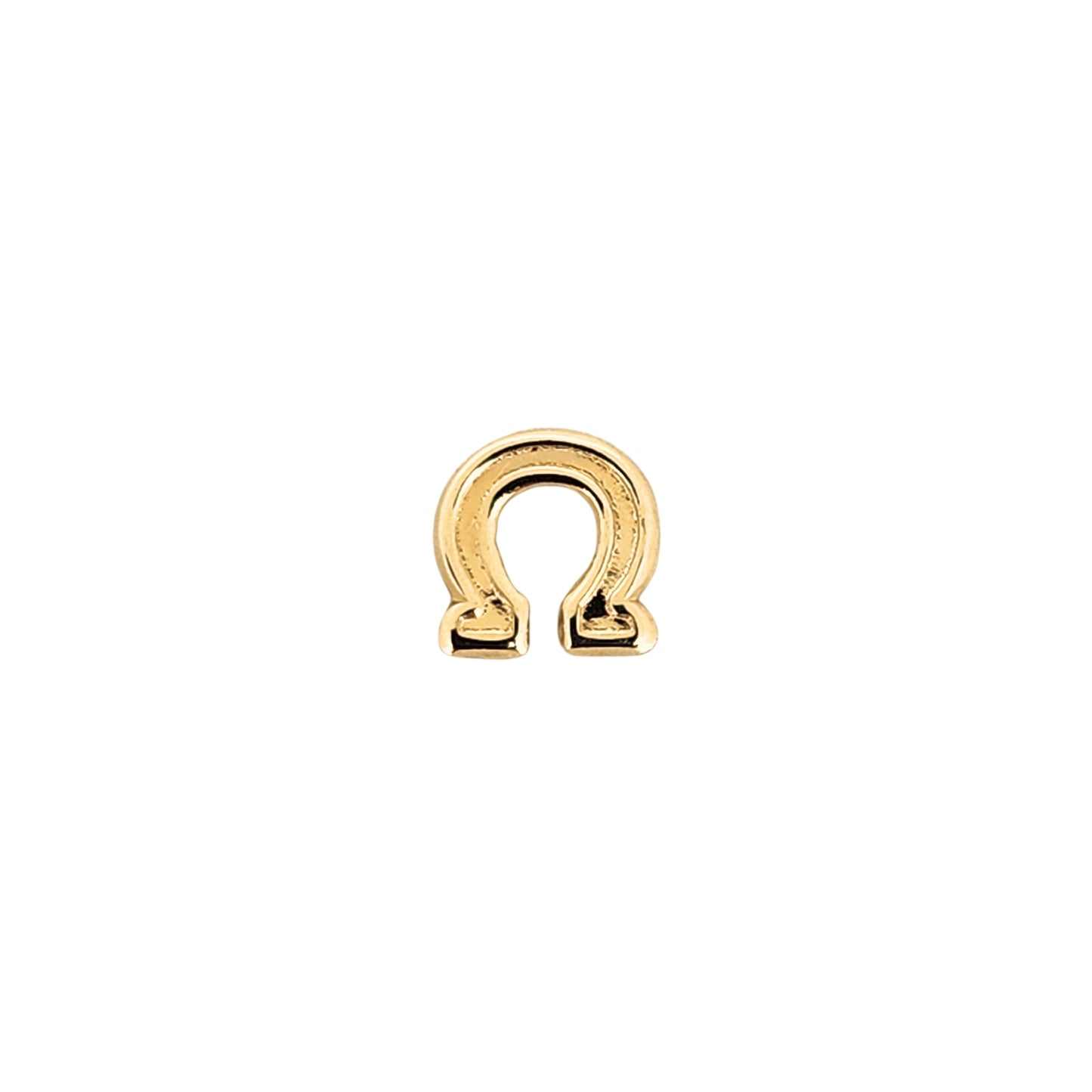 Aretes Herradura Oro 10k, Tipo Broquel