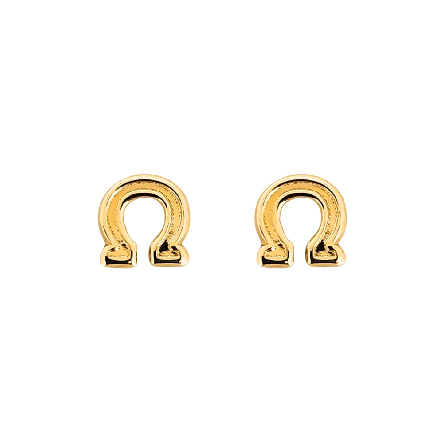Aretes Herradura Oro 10k, Tipo Broquel