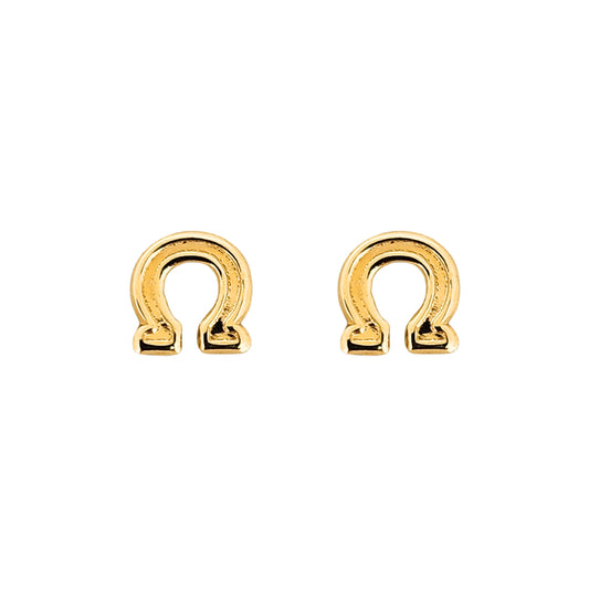 Aretes Herradura Oro 10k, Tipo Broquel