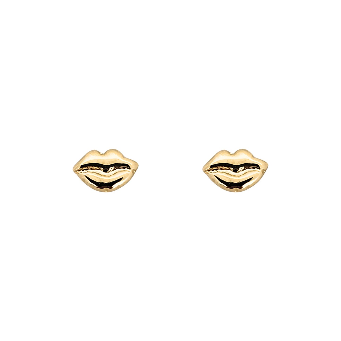 Aretes Beso, Oro 10K Tipo Broquel