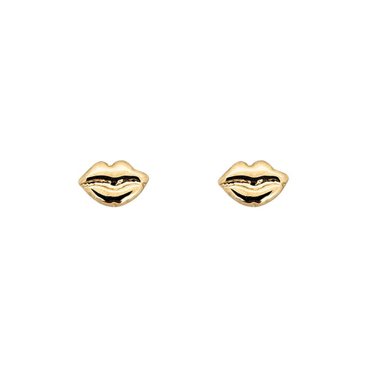 Aretes Beso, Oro 10K Tipo Broquel