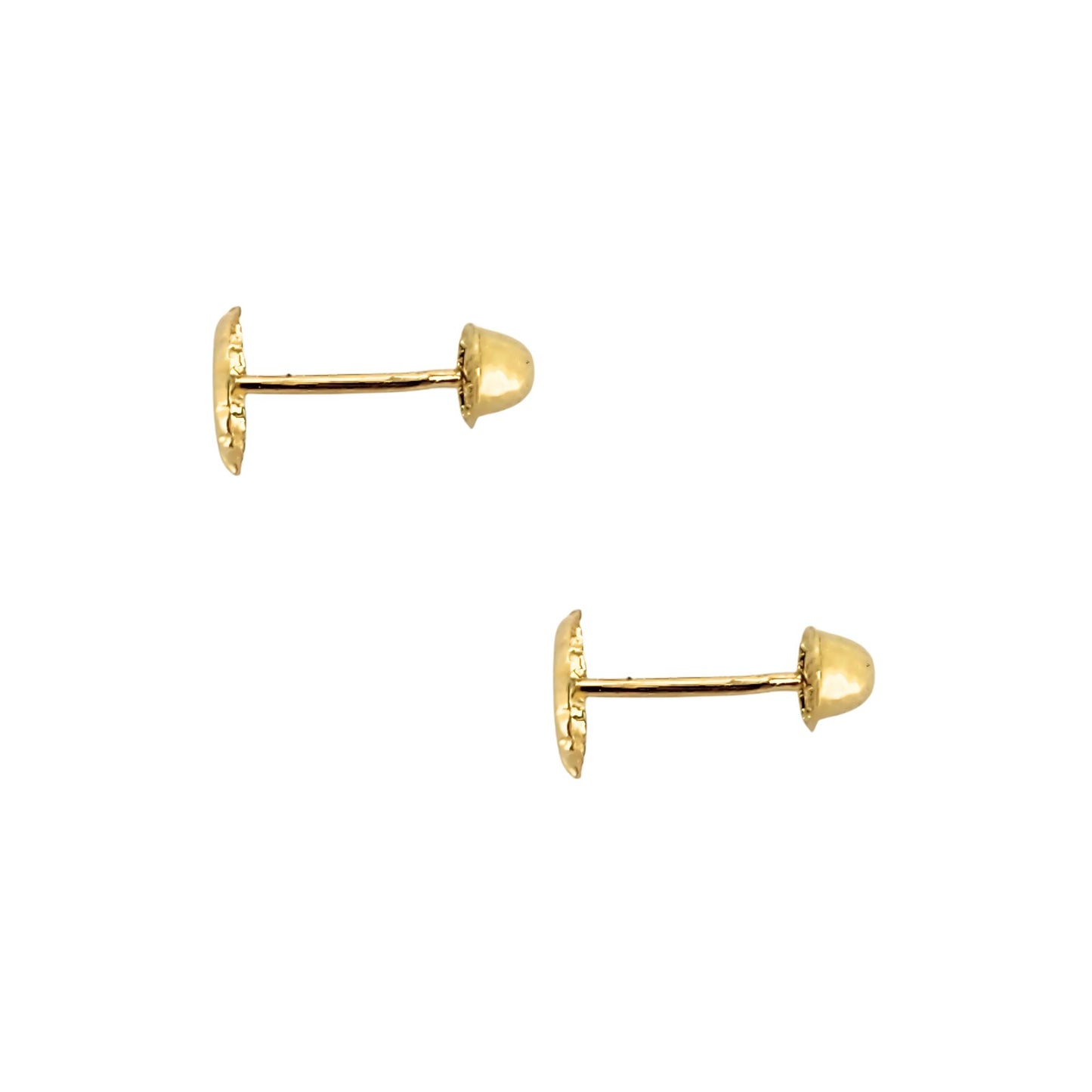 Aretes Beso, Oro 10K Tipo Broquel