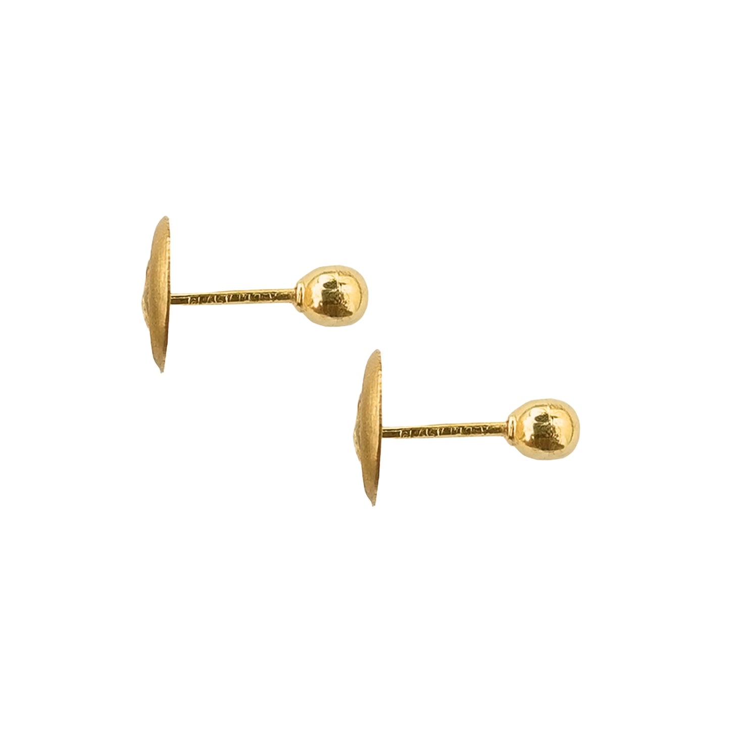 Aretes Oro 10K Broquel Eclipse Sol y Luna