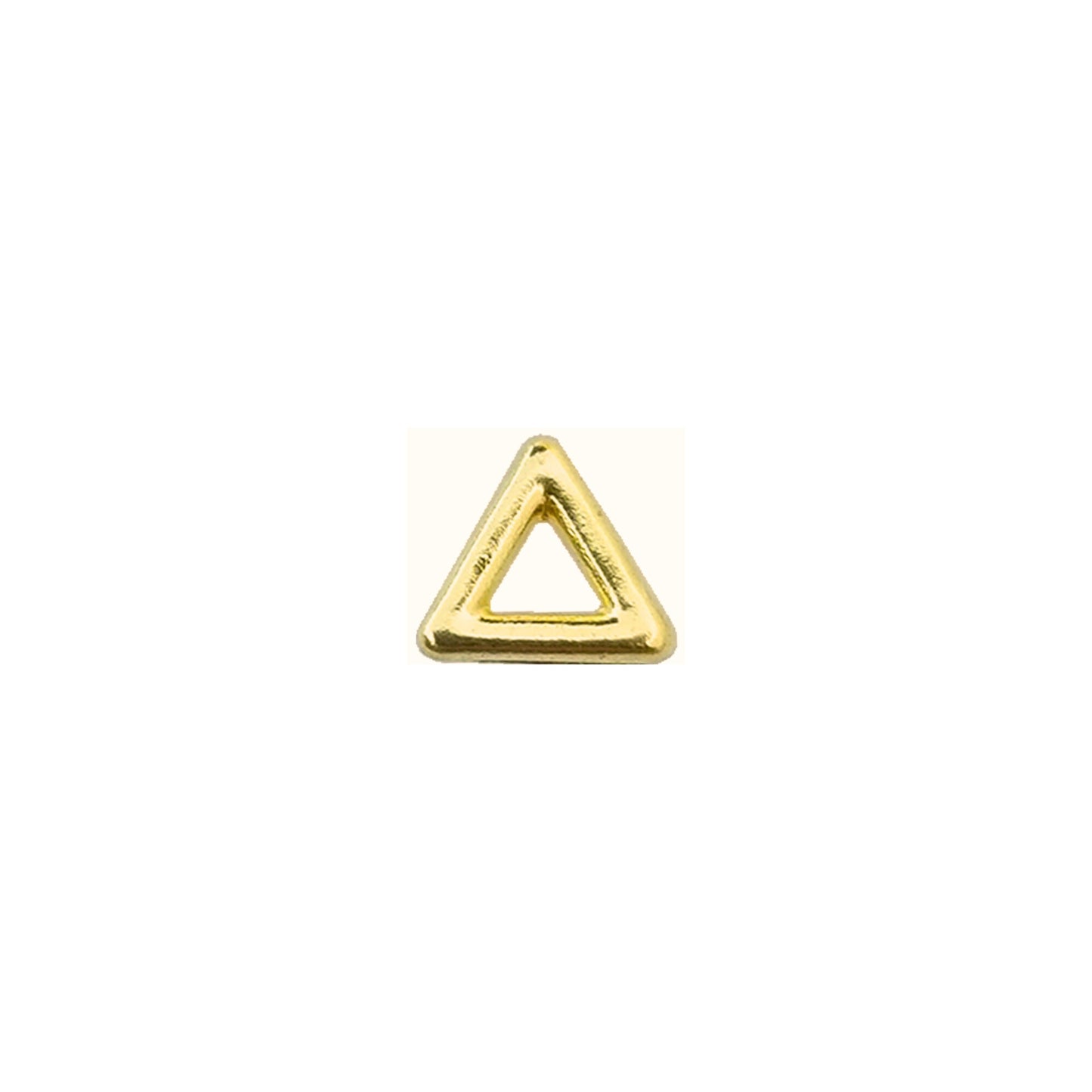 Aretes Triángulo Silueta Oro 10K, Tipo Broquel