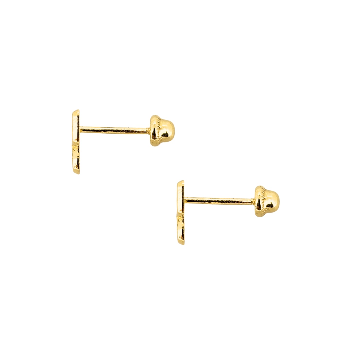 Aretes Mariposa Silueta Mediana Oro 10k, Tipo Broquel