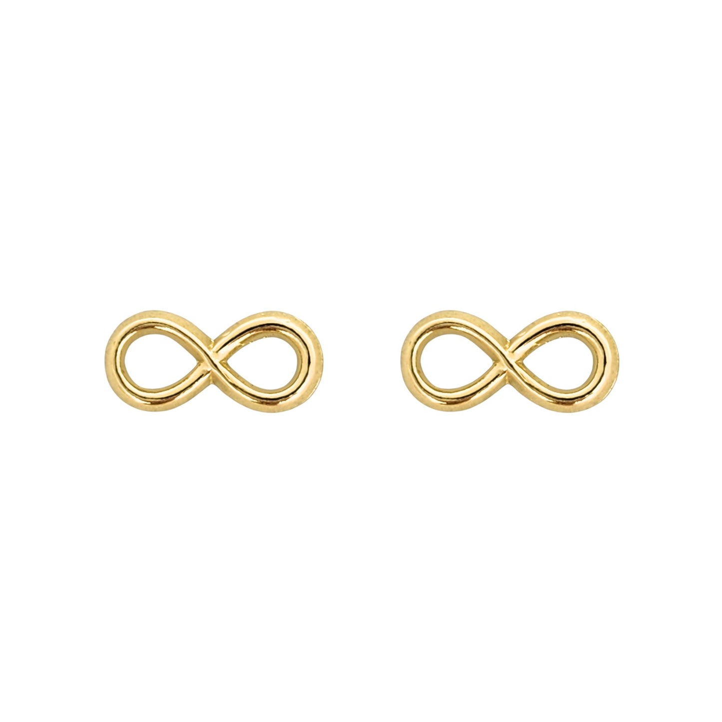 Aretes Oro 10K Broquel Infinito Mini Liso