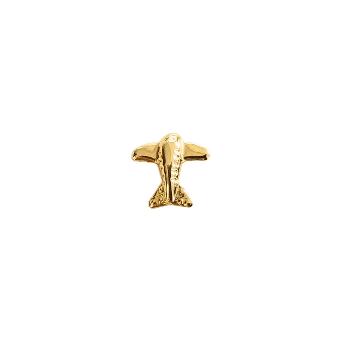 Aretes Avión, Oro 10k Tipo Broquel