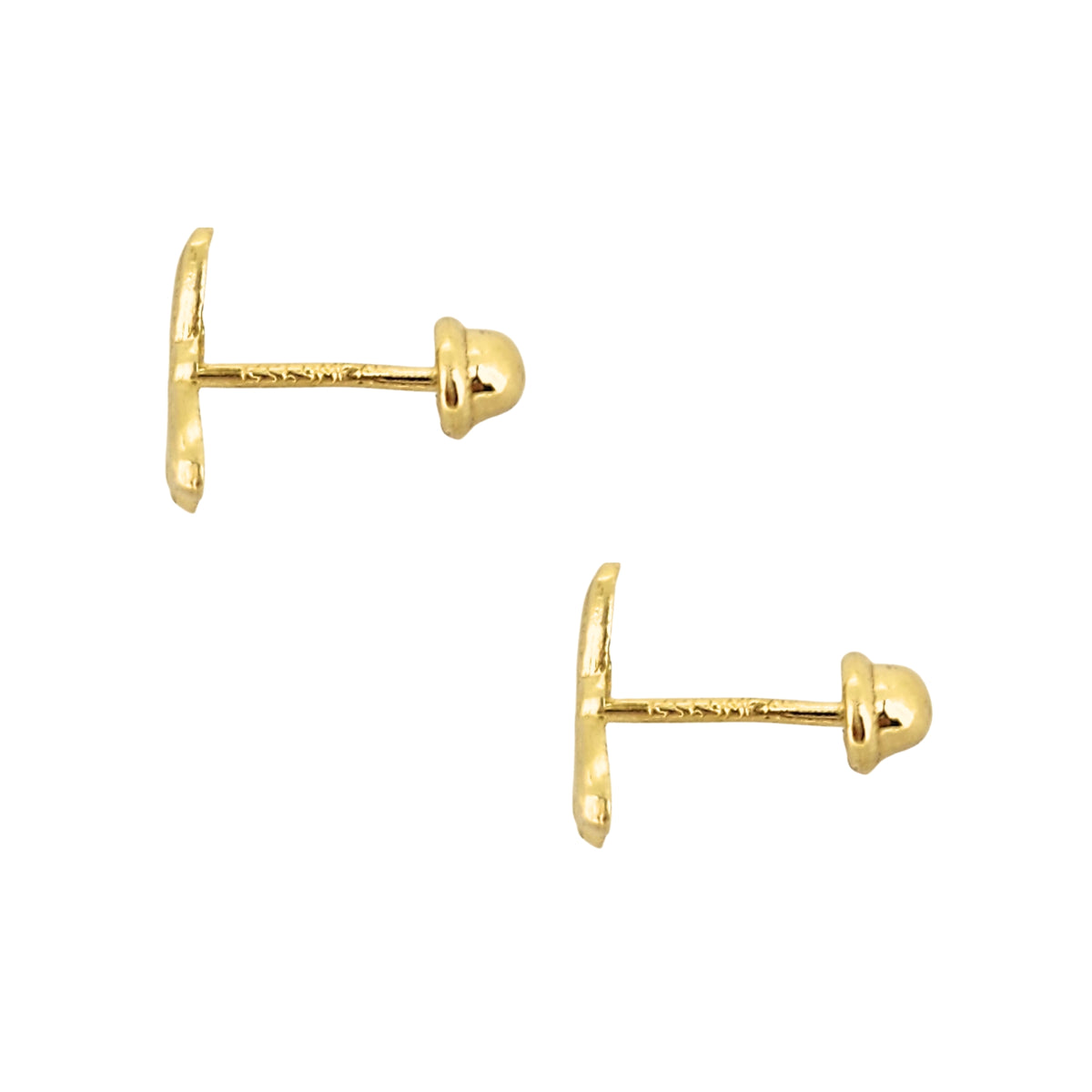 Aretes Oro 10K Broquel Tortuga