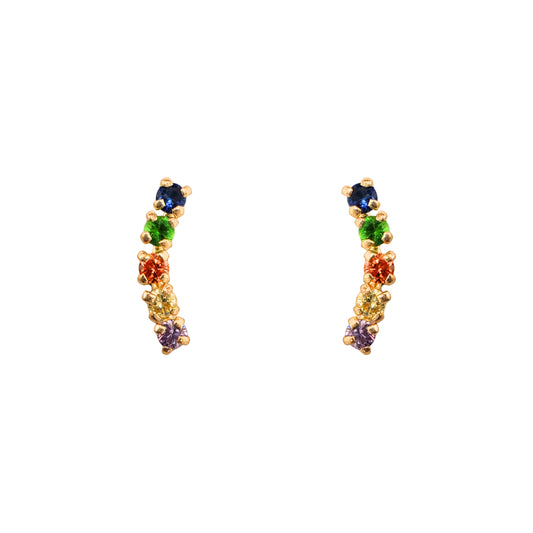 Aretes Lambada Colores Tipo Broquel Elegantes y Delicados Cierre Rosca Diseño Atemporal y Clásico
